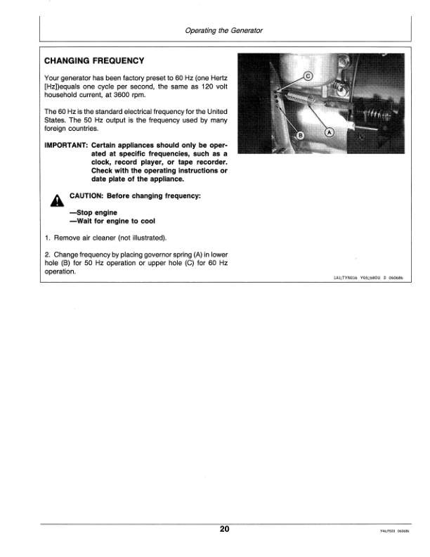 John Deere 1000, 1400 Portable Generators Operator’s Manual (OMTY20833) Workshop Guide