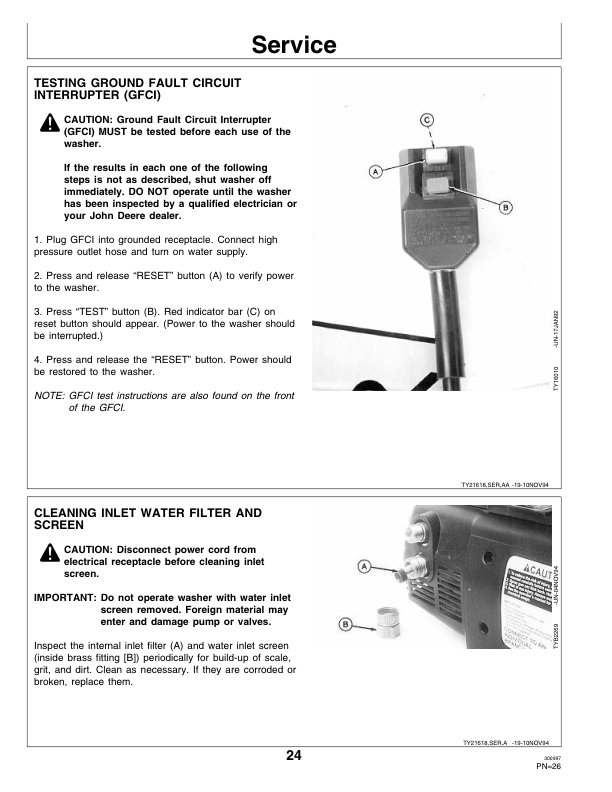 John Deere 10XH High Pressure Washer Operator’s Manual (OMTY21618) Workshop Guide