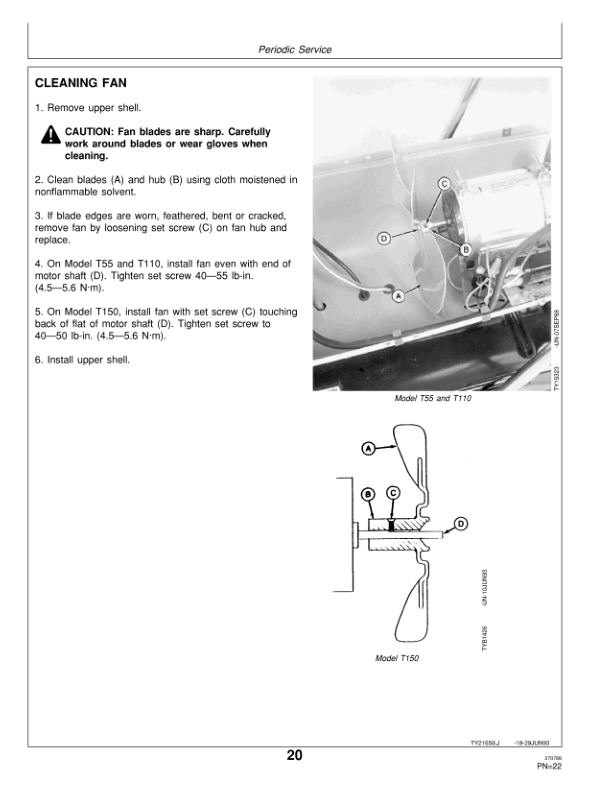 John Deere T55, T110 & T150 Portable Space Heaters Operator’s Manual (OMTY21659) Workshop Guide