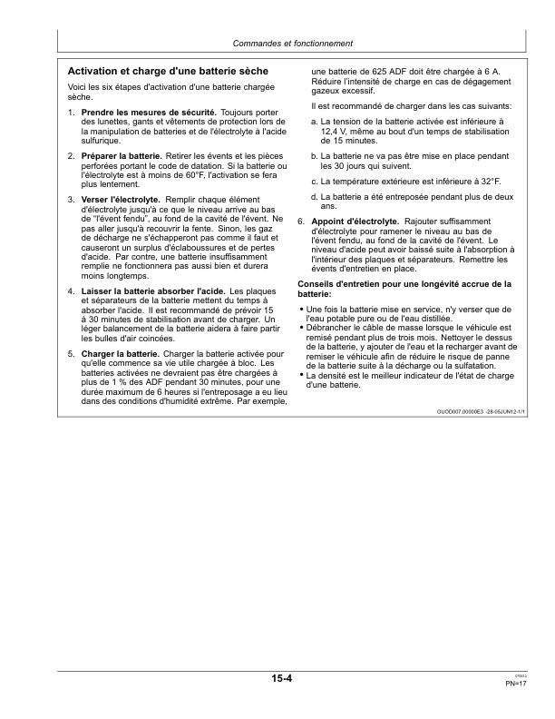 John Deere 10/50/125/250 Amp 6V/12V Battery Charger-Engine Starter Operator’s Manual (OMTY25862) Workshop Guide