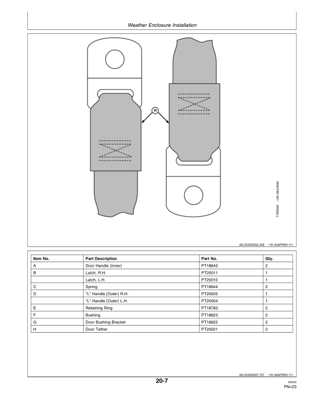 John Deere Weather Enclosures for 4100 Tractor Operator’s Manual (OMTY27502) Workshop Guide