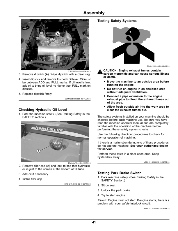 John Deere 1200H Bunker Rake Operator’s Manual (OMUC18296) Workshop Guide