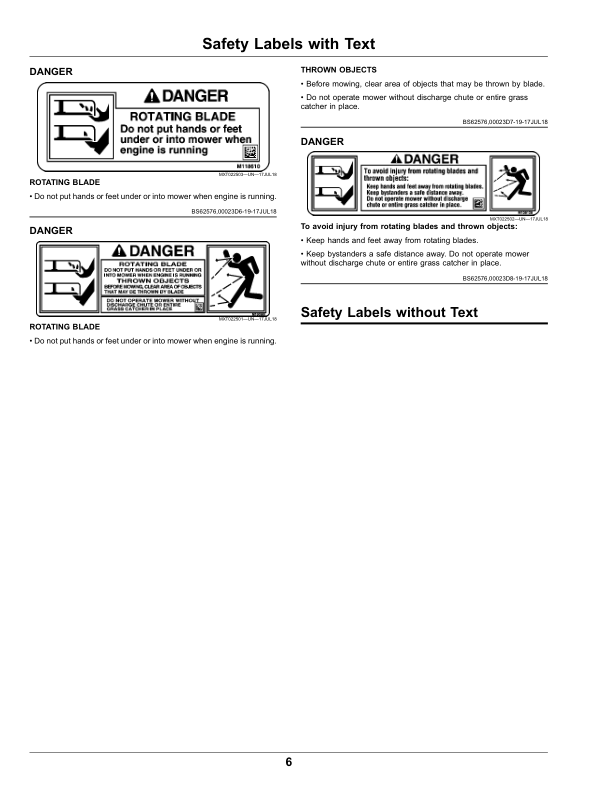John Deere 54 & 60 Inch High Capacity Mower Decks forX700 Series Operator’s Manual (OMUC18985) Workshop Guide