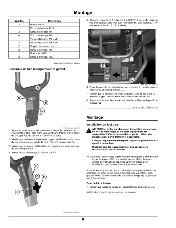 John Deere Rear Bagger for Z720E, Z735E, Z730M, Z735M, Z740R Ztrak Mowers (North American) Operator’s Manual (OMUC19784) Workshop Guide