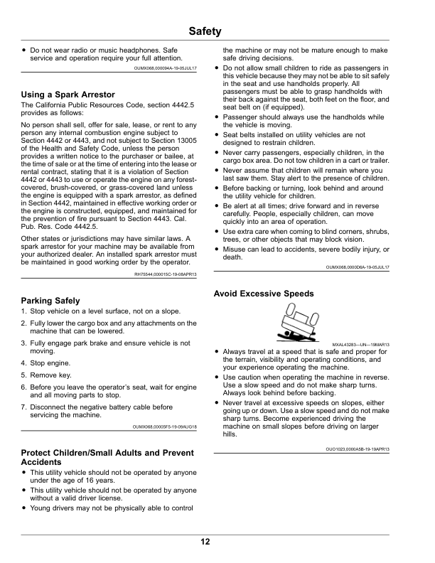 John Deere TS Gator Utility Vehicles Operator’s Manual (OMUC21267) Workshop Guide