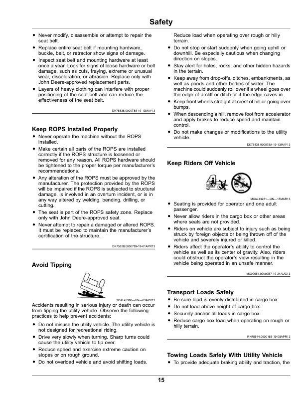 John Deere 2020A/2030A, 2020A/2030A GPS ProGator Utility Vehicle (North American) Operator’s Manual (OMUC23665) Workshop Guide