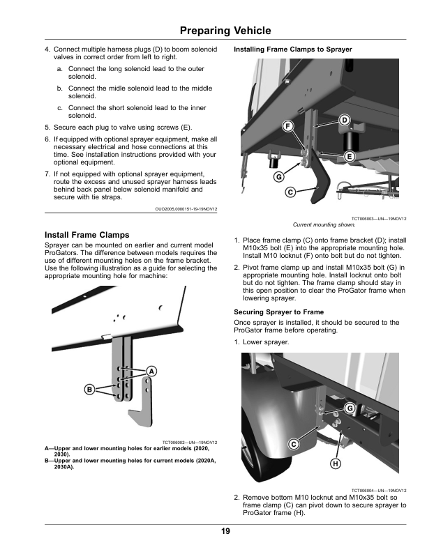 John Deere HD200, HD300 Select Spray Attachment for ProGator (Export to China) Operator’s Manual (OMUC25691) Workshop Guide
