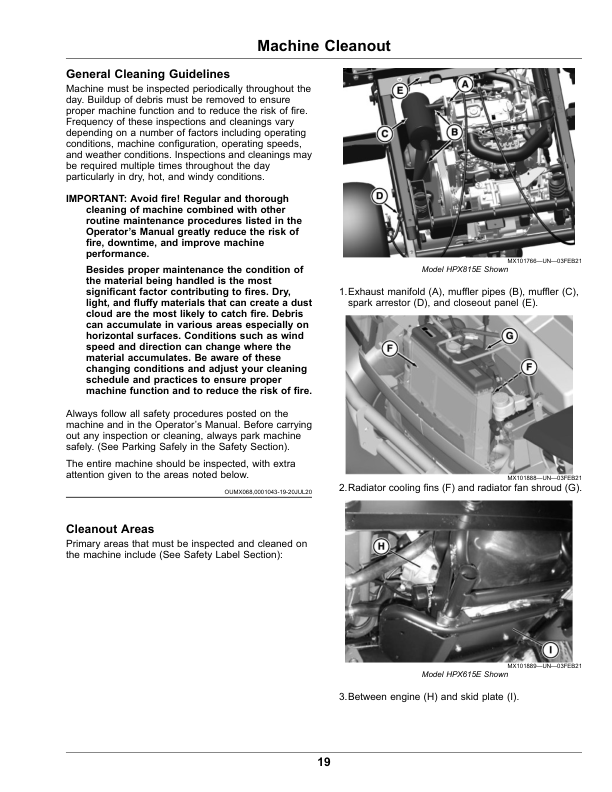 John Deere HPX815E Gator Utility Vehicles (Export Edition)(Serial No. 040001-) Operator’s Manual (OMUC26654) Workshop Guide
