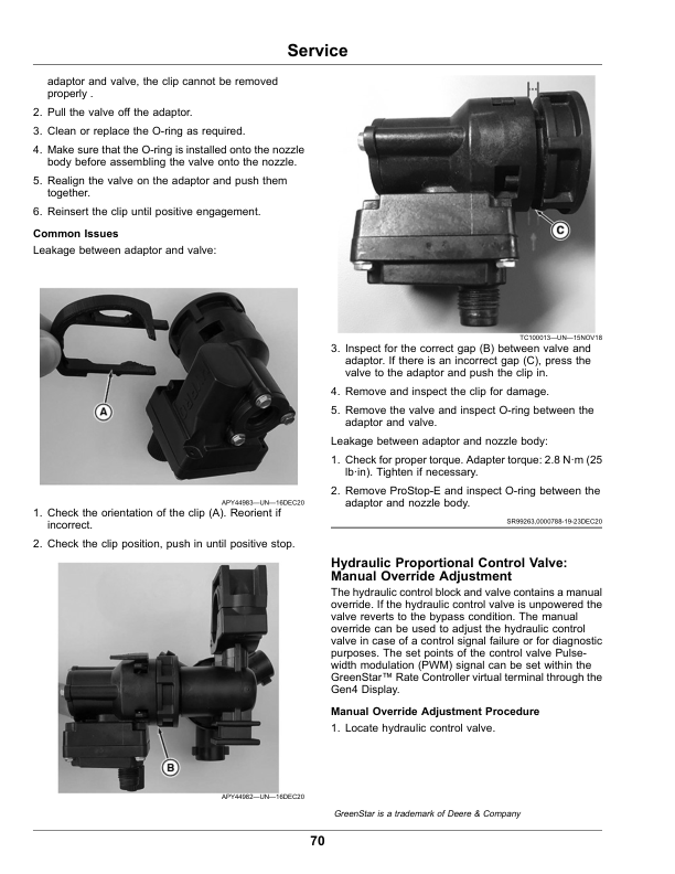 John Deere ProGator GPS Precision Sprayer HD200 CE (040001-) Operator’s Manual (OMUC27311) Workshop Guide