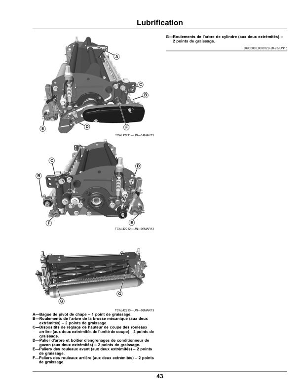 John Deere Tondeuses PrecisionCut 2700, 2750 et E-Cut Hybrid 2700, 2750 Triplex (160001-) (édition européenne) Operator’s Manual (OMUC30012) Workshop Guide