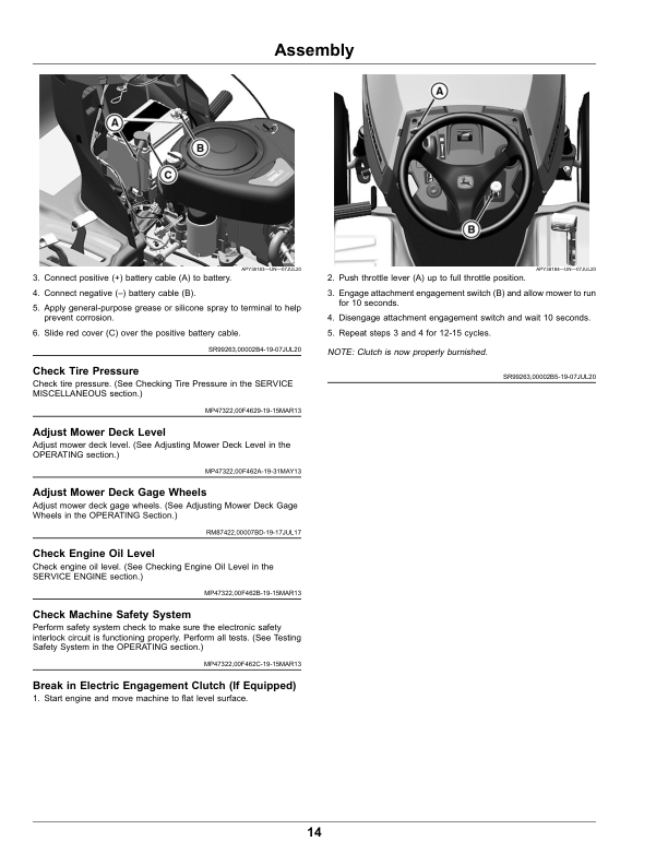 John Deere X107, X127, X167 Lawn Tractors (030001-) (Export Edition) Operator’s Manual (OMUC30787E) Workshop Guide