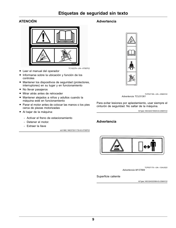 John Deere TruFinish 1220 Utility Rake (010001-) (North American) Operator’s Manual (OMUC33204) Workshop Guide