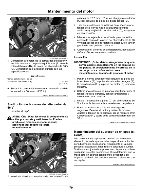 John Deere 6080A, 6500A, 6700A PrecisionCut (60001-), 6080A, 6500A E-Cut Hybrid (50001-), 6700A E-Cut Hybrid (10001-) Operator’s Manual (OMUC33789) Workshop Guide