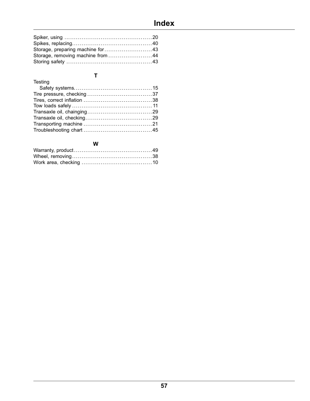 John Deere 1200A Bunker Rake (Serial Number 330001-) (North American) Operator’s Manual (OMUC34419) Workshop Guide