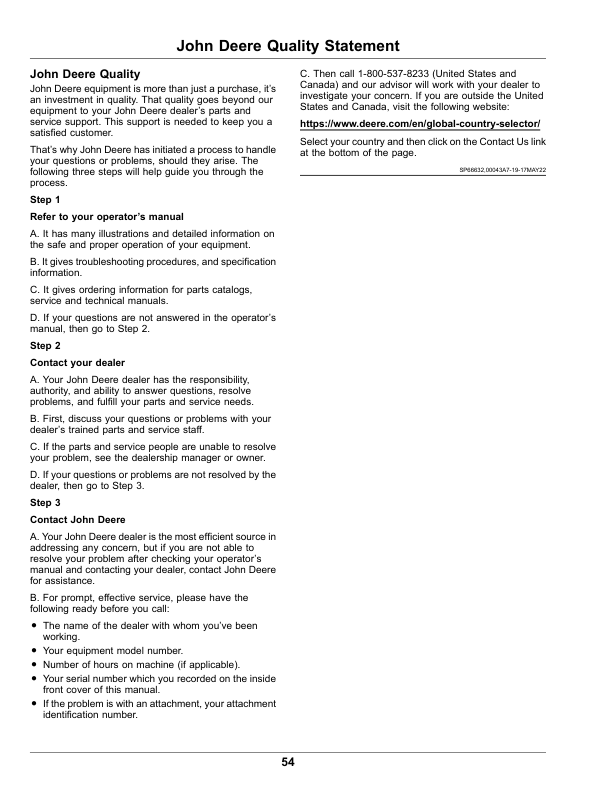 John Deere Gator GS Electric Utility Vehicle (010001) (North American) Operator’s Manual (OMUC35491) Workshop Guide