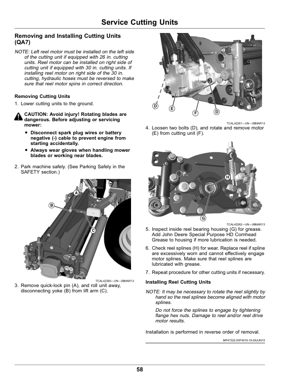 John Deere PrecisionCut 2653B Trim, Surrounds Mower Serial Number 180001- Operator’s Manual (OMUC37977) Workshop Guide