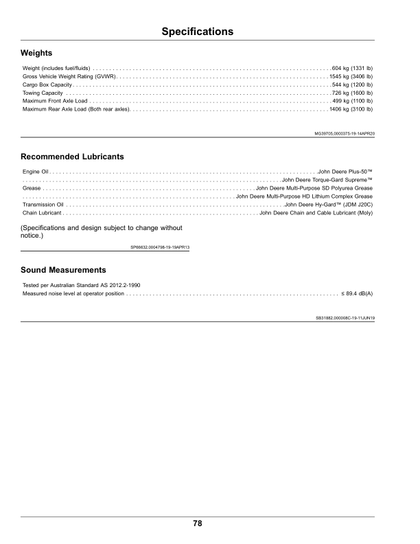 John Deere TH 6X4 Diesel Gator Utility Vehicles (200001-) (North America) Operator’s Manual (OMUC39402) Workshop Guide