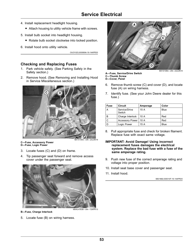 John Deere TE Gator Utility Vehicles (Serial No. 200001-) (Export) Operator’s Manual (OMUC39493E) Workshop Guide