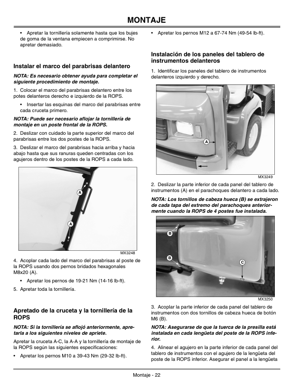 John Deere Cab for ProGator Utility Vehicles 2020 & 2030 Operator’s Manual (OMVG10763) Workshop Guide