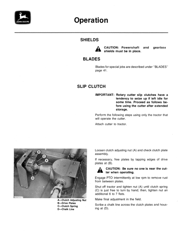 John Deere 1408 Rotary Cutter Operator’s Manual (OMW21429) Workshop Guide