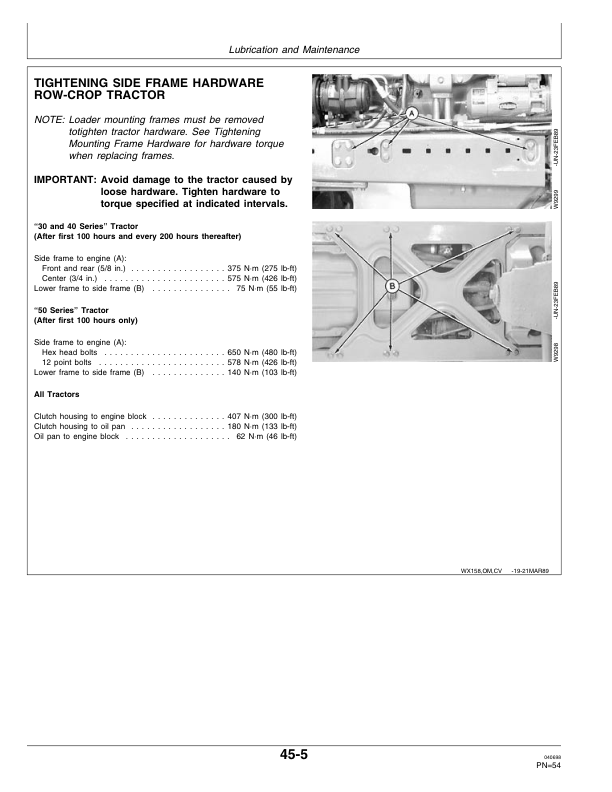 John Deere 158 Farm Loader Operator’s Manual (OMW37998) Workshop Guide