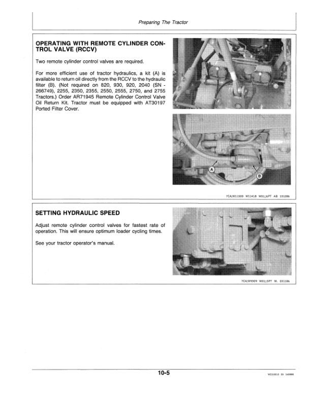 John Deere 245 Farm Loader Operator’s Manual (OMW38890) Workshop Guide