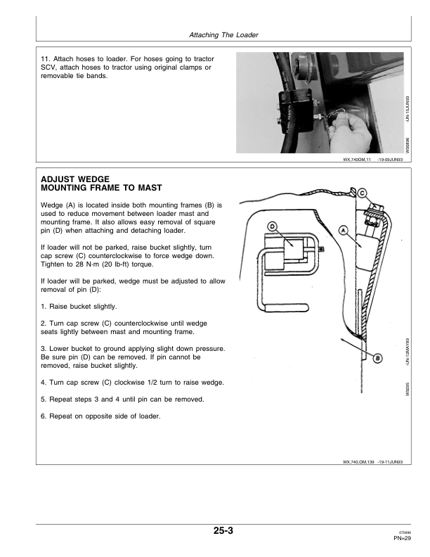 John Deere 740 Standard Loader Operator’s Manual (OMW42591) Workshop Guide