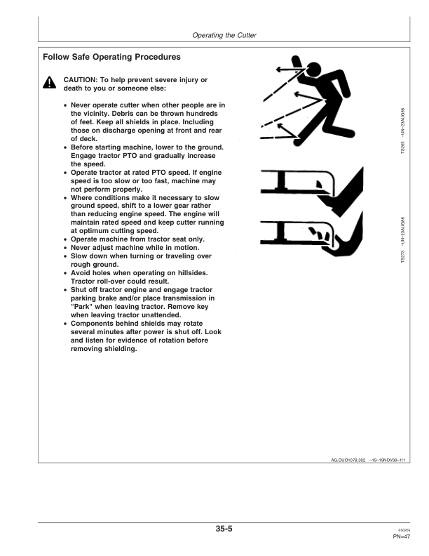 John Deere LX4, LX5, LX6 Rotary Cutters Operator’s Manual (OMW51358) Workshop Guide