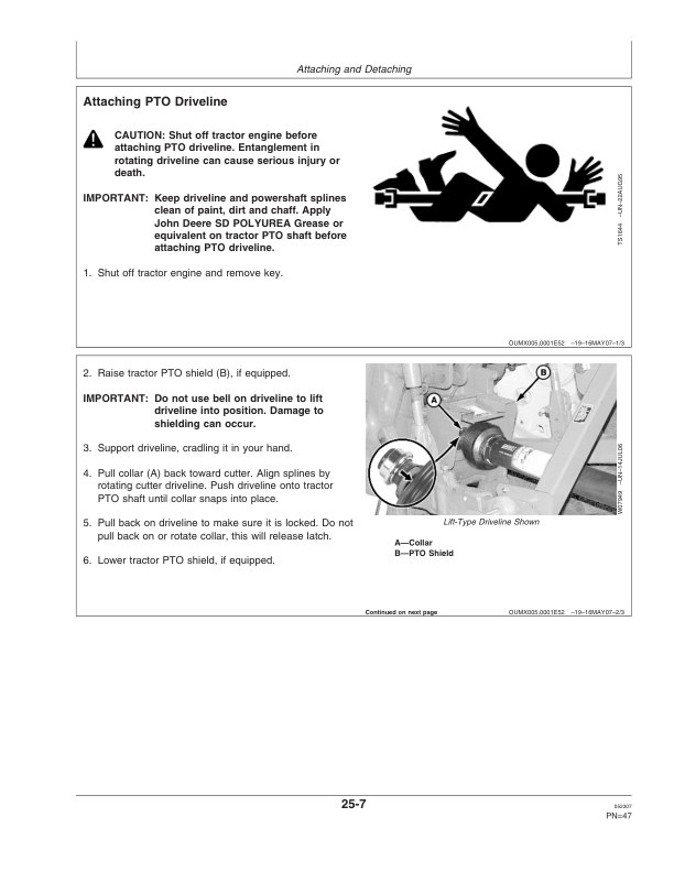 John Deere MX8 Rotary Cutters (010800-014999) MX10 Rotary Cutters (009900-013999) Operator’s Manual (OMW52470) Workshop Guide