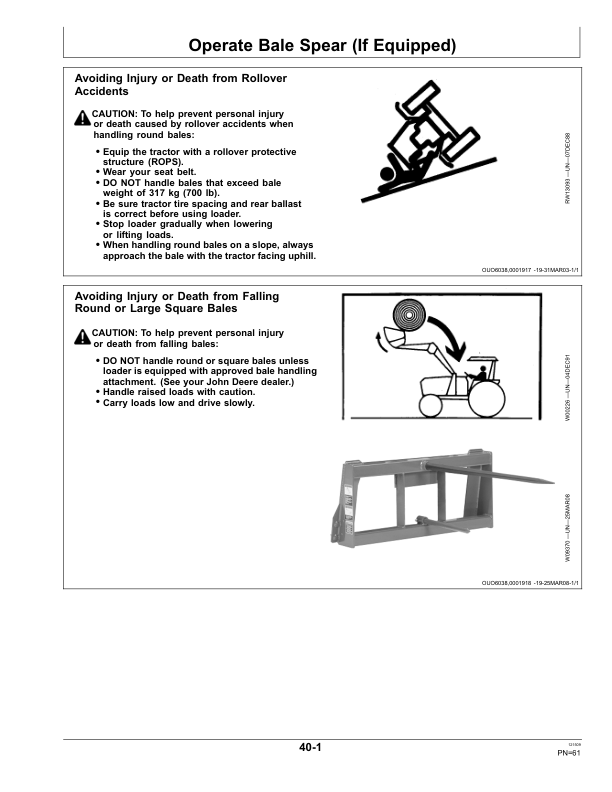 John Deere 300X & 300CX Loaders Operator’s Manual (OMW54432) Workshop Guide