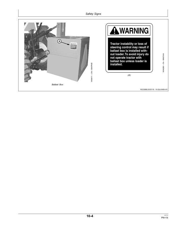 John Deere 305 Loader (000001-) (North America) Operator’s Manual (OMW54457) Workshop Guide
