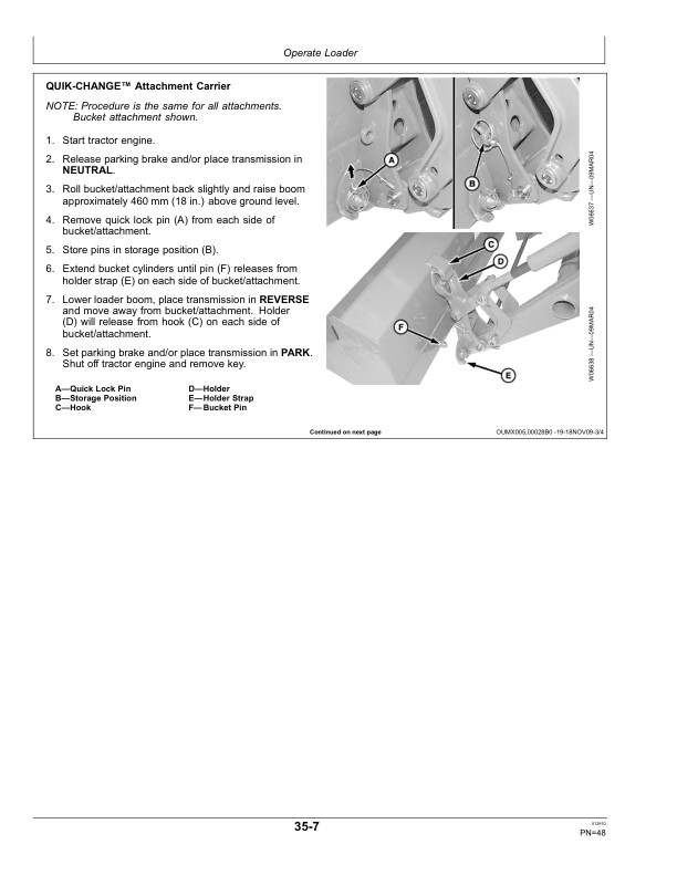 John Deere 400X & 400CX Loaders Operator’s Manual (OMW54459) Workshop Guide