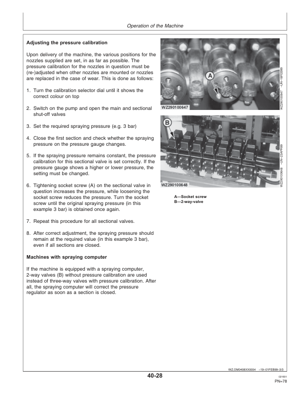 John Deere 408, 410 & 412 Sprayers Operator’s Manual (OMWZ40801) Workshop Guide