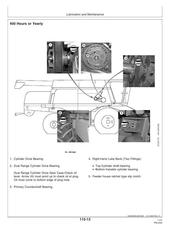 John Deere 9660 WTS Combine (080016-) Operator’s Manual (OMZ103949) Workshop Guide