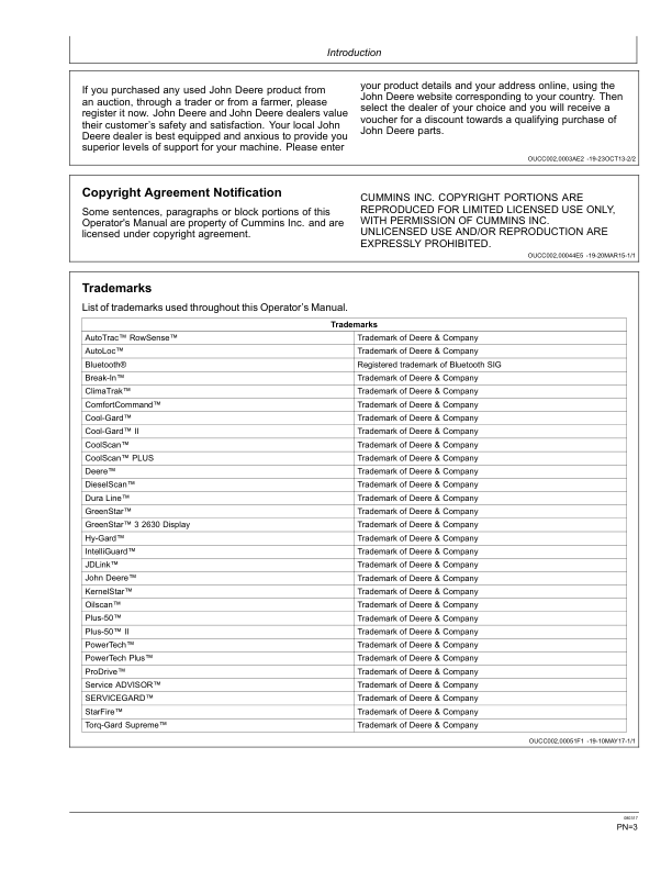 John Deere 8100, 8200, 8300, 8400, 8500, 8600, 8700 & 8800 Self-PropelledForage Harvesters Operator’s Manual (OMZ200999) Workshop Guide