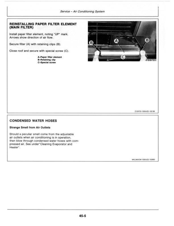 John Deere 1055 Combines Operator’s Manual (OMZ91605) Workshop Guide