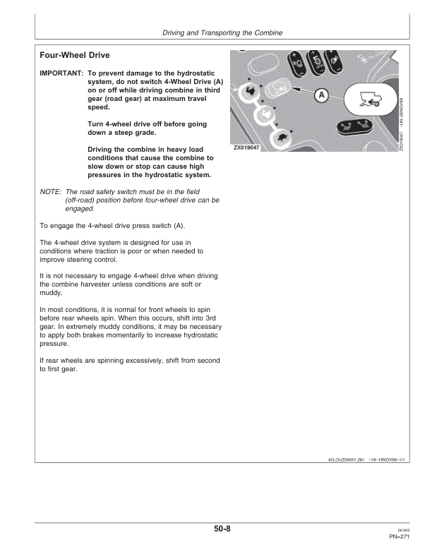 John Deere CTS Combines Operator’s Manual (OMZ92823) Workshop Guide