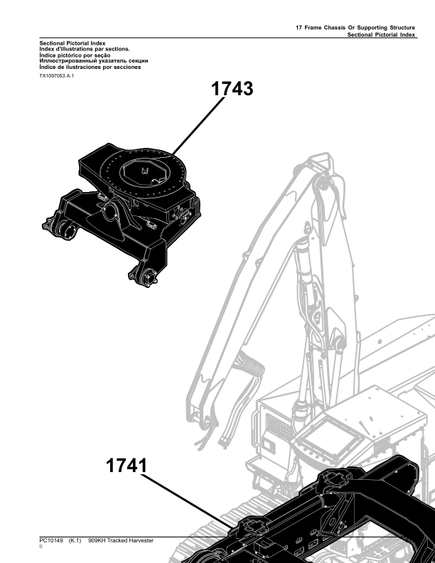 John Deere 909KH Tracked Feller Bunchers (SN C181103-C270472 & D181103-D270472) Parts Catalog Manual – PC10149 Workshop Guide