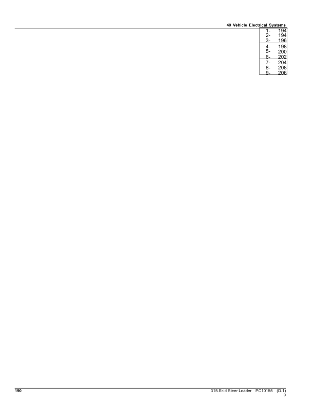 John Deere 315 Skid Steers Parts Catalog Manual – PC10155 Workshop Guide