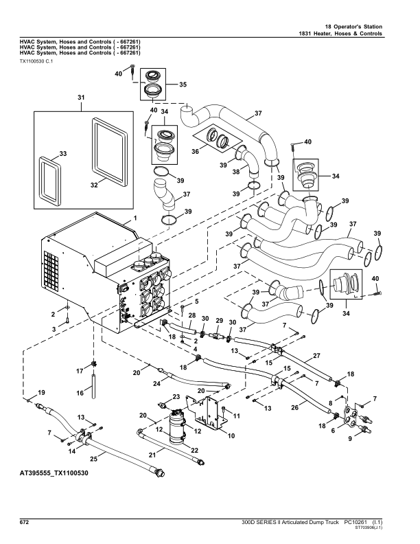 John Deere 300D Articulated Dump Trucks (SN PIN: 1DW300DX_ _E642001–) Parts Catalog Manual – PC10261 Workshop Guide