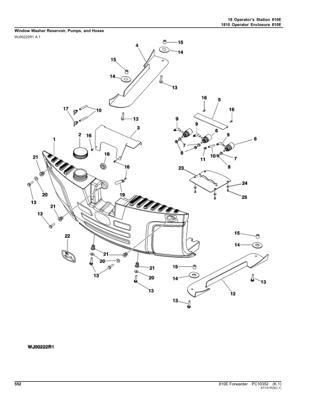 John Deere 810E T3 Forwarders (SN 002503-002736) Parts Catalog Manual – PC10352 Workshop Guide