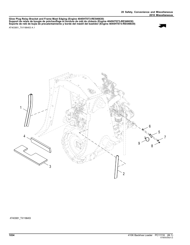 John Deere 410K Backhoes (SN E219607-277405) Parts Catalog Manual – PC11118 Workshop Guide