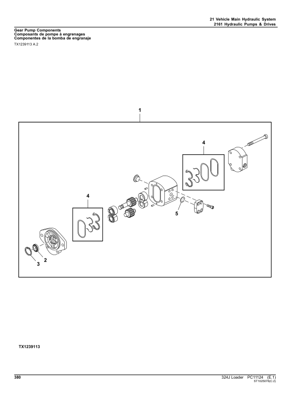 John Deere 324J Loaders Parts Catalog Manual – PC11124 Workshop Guide