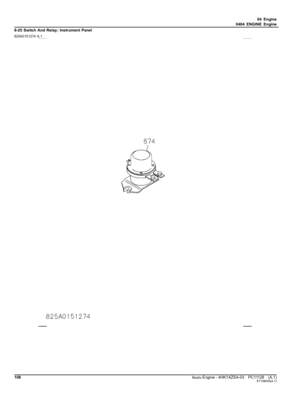Isuzu 4HK1, 4HK1XZSA-03 Engine Parts Catalog Manual – PC11128 Workshop Guide