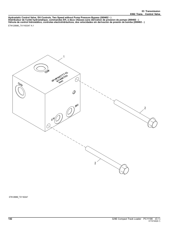 John Deere 329E Compact Track Loaders (SN PIN: 1T0329E_ E236704-) Parts Catalog Manual – PC11186 Workshop Guide