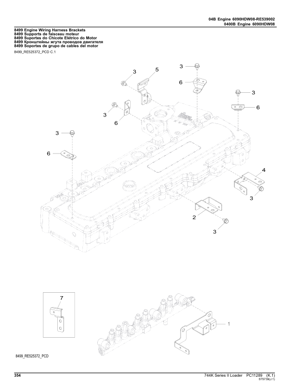 John Deere 744K Series II Loaders (SN C664101- & D664101-) Parts Catalog Manual – PC11289 Workshop Guide