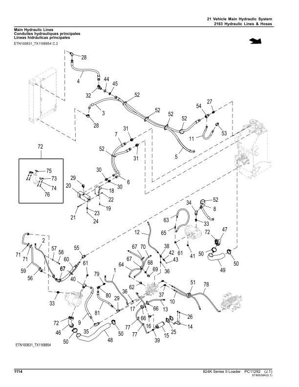 John Deere 824K Series II Crawlers (SN 1DW824K_ F664579-) Parts Catalog Manual – PC11292 Workshop Guide