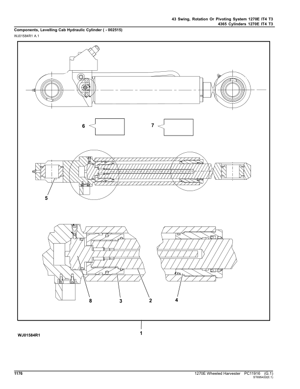 John Deere 1270E IT4 T3 6W Wheeled Harvesters (SN 002501 – 003008) Parts Catalog Manual – PC11916 Workshop Guide