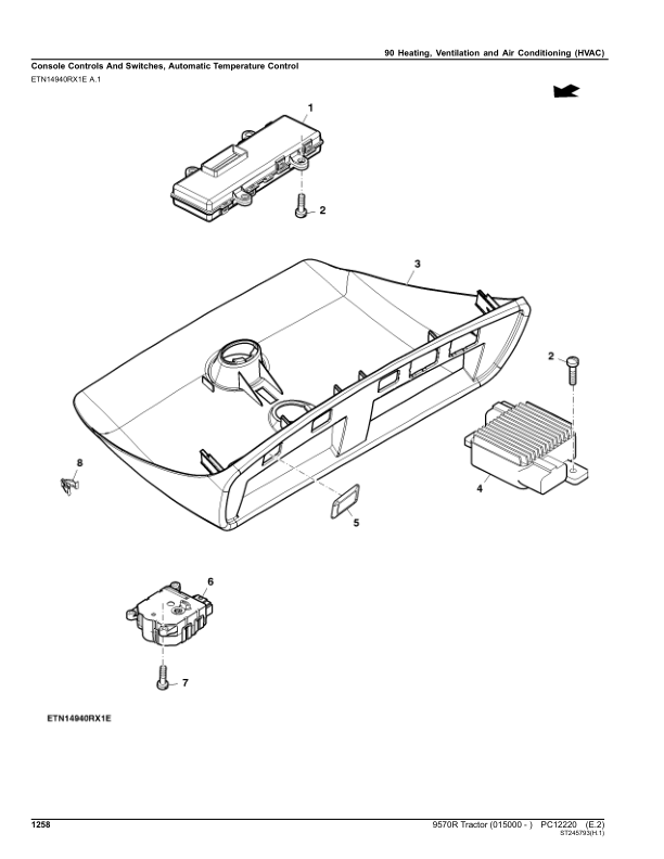 John Deere 9570R Scraper Tractors (SN 015000-) Parts Catalog Manual – PC12220 Workshop Guide