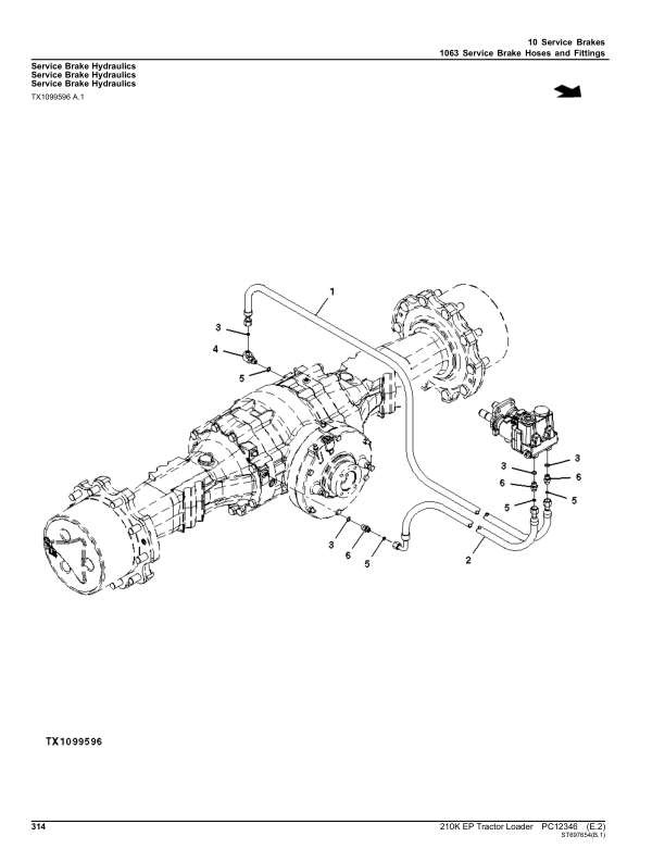 John Deere 210K Loaders (SN PIN:1T8210EP_ _G891000-) Parts Catalog Manual – PC12346 Workshop Guide